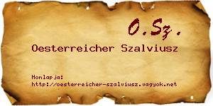 Oesterreicher Szalviusz névjegykártya